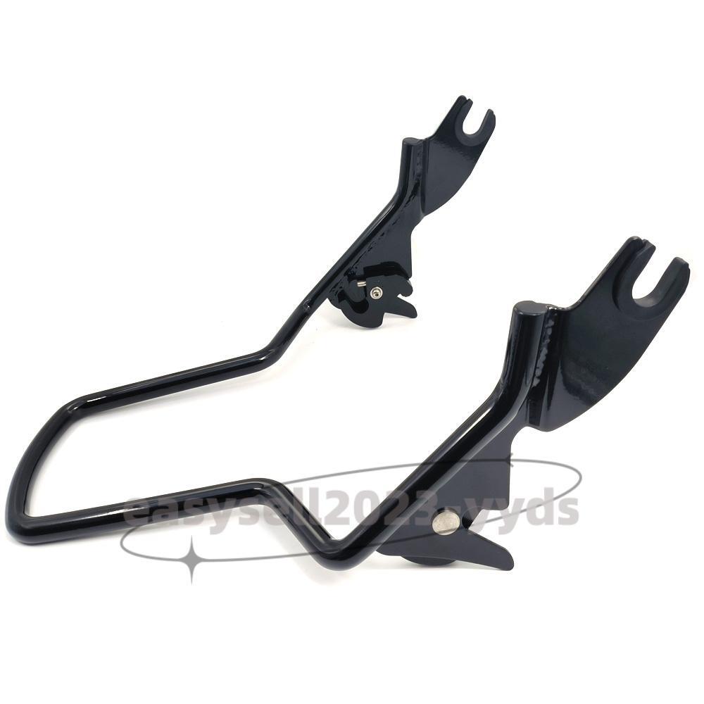 Black Detachable Backrest Sissy Bar Steel Rack for Harley Touring Road Glide