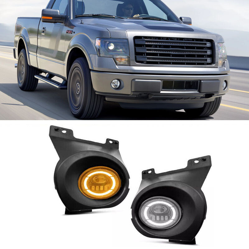 For 2011 2012 2013-2014 for Ford F-150 LED Fog Light Lamp Bumper Driving Lamp+Wiring