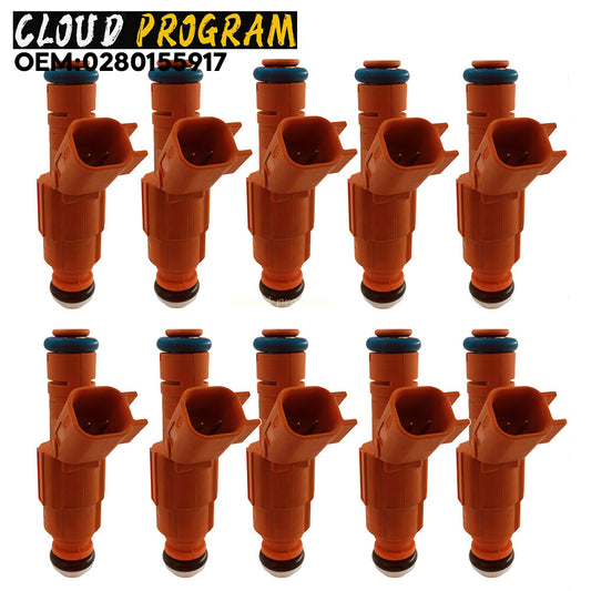 10Pcs Fuel Injectors For F250 F350 F450 F550 6.8L V10 2000-2004 0280155917 v