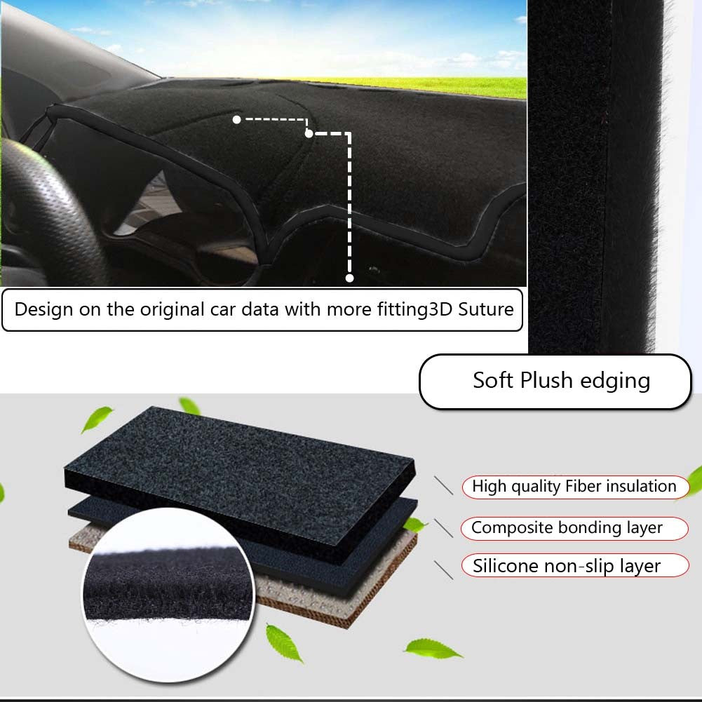 DashMat sun protection pad for car interior dashboards, suitable for 2015-2017  for ford  Mustangs. Q