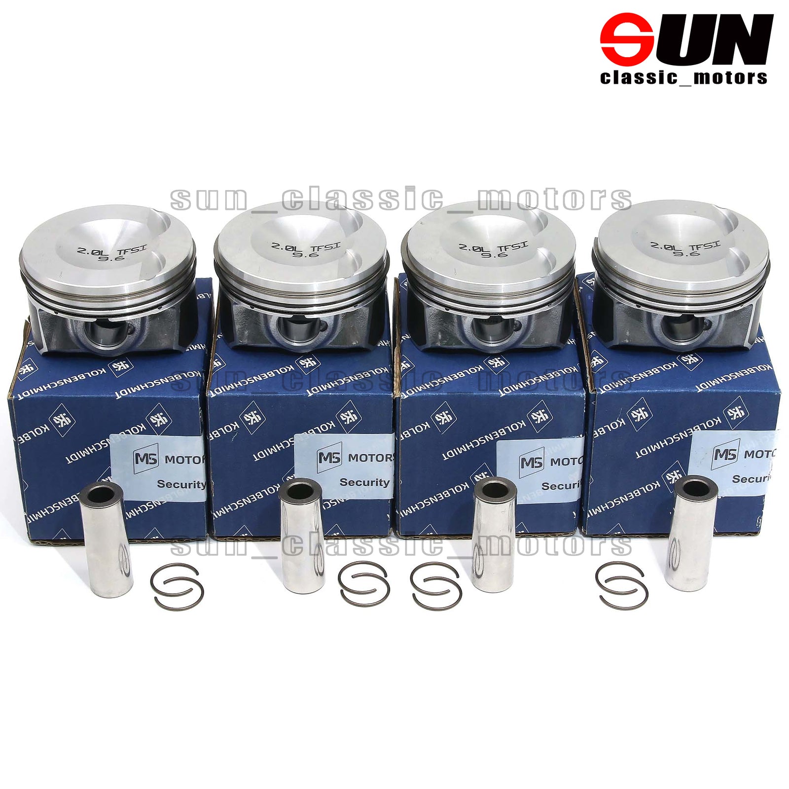 4 KS engine pistons and rings, 82.51 mm x 21 mm, for GTI for Passat and for Audi A3 2.0T EA888-