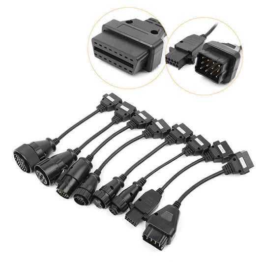 OBD2/ OBDII Full Set Diagnostic Truck Cables Tool Adapter Fits CDP B9 Pro car Q