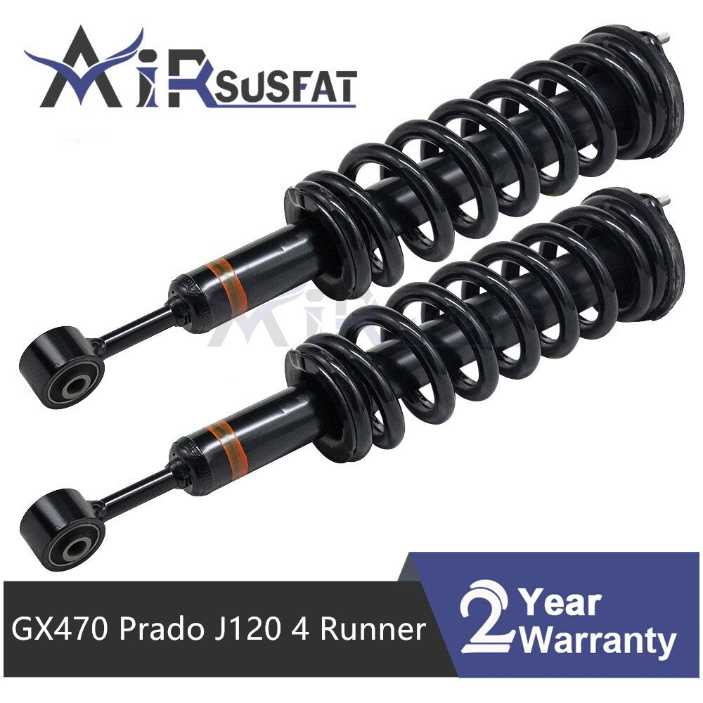 Pair Front LR Shock Struts Coil Spring for Lexus GX470 for Land Cruiser Prado J120