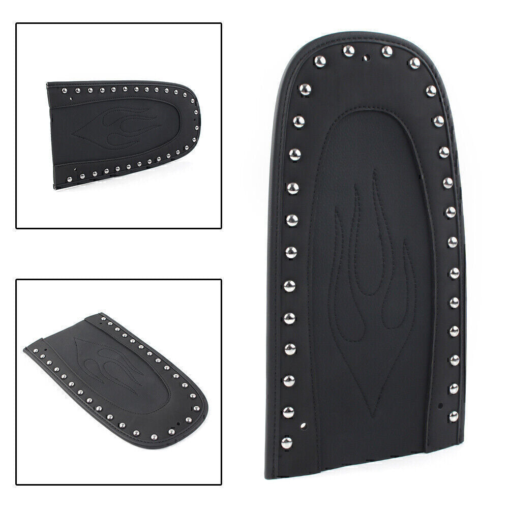 Leather Flame for Seat Rear mudguardBib for Harley Street Glide FLHX 2006-2019 Black