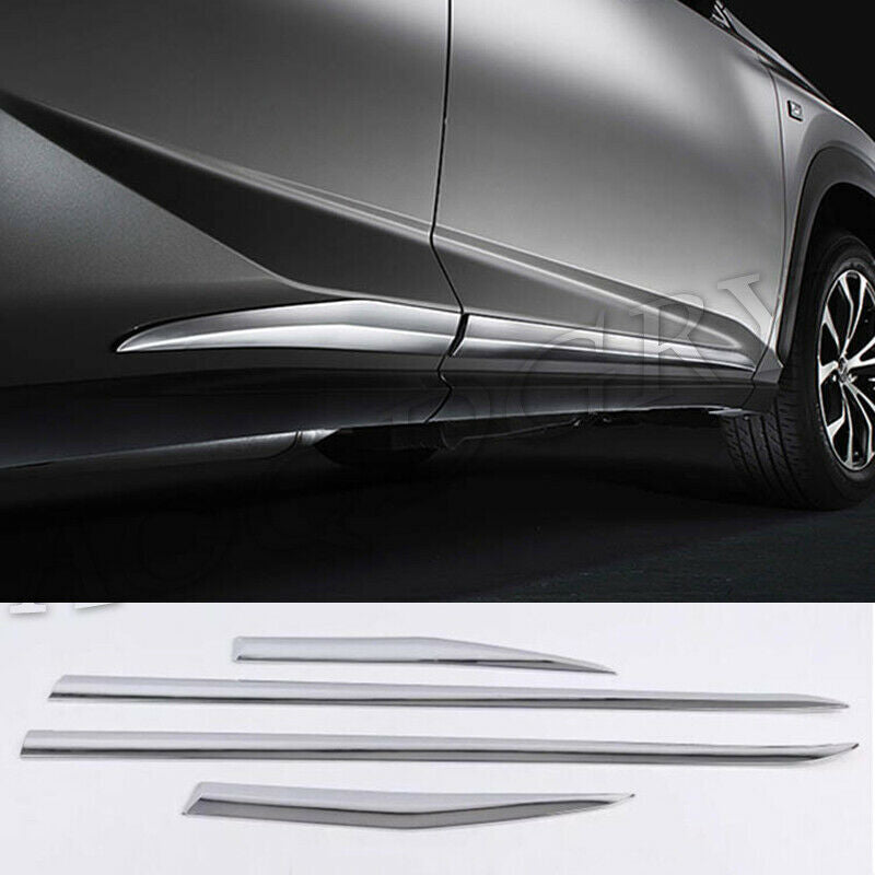 for Lexus NX200t NX300h 2015-2021 Chrome ABS Door Body Side Strip Cover Trim Set