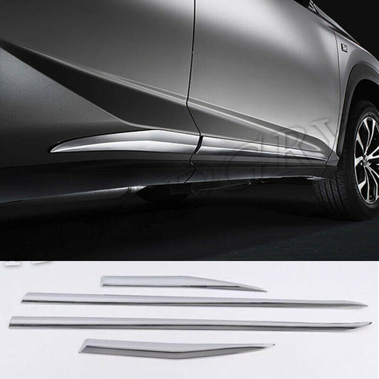 for Lexus NX200t NX300h 2015-2021 Chrome ABS Door Body Side Strip Cover Trim Set