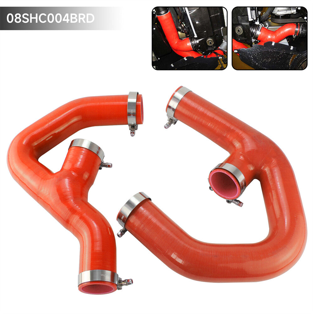 Silicone Turbo Intercooler Pipe Hose for VW for Golf MK5 MK6 GTI A3 2.0T Red+ Clamps