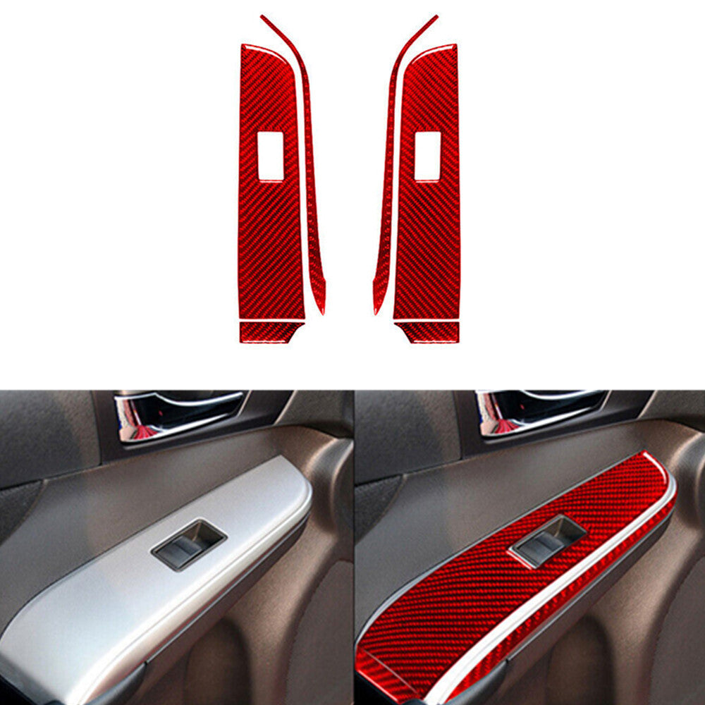 Red Carbon Fiber Radio With CD Player Type A Trim for Hyundai Azera 2006-2011 v