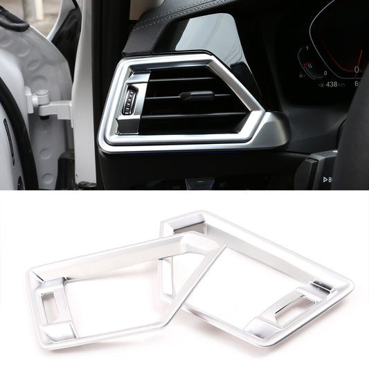 Silver ABS front fog light trim ring for Honda Pilot 2015-2022 (2 pieces)