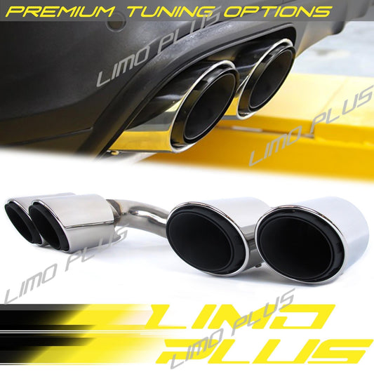 3-layer exhaust manifold muffler pipe chrome alloy for Porsche for Cayenne Base 2019-2024 Q