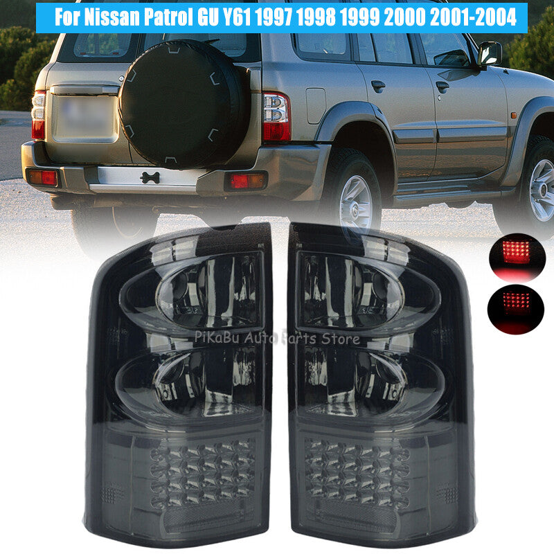 1 Pair LED Rear Tail Light Brake Lamp Smok For 1997-2004 for Nissan Patrol GU Y61