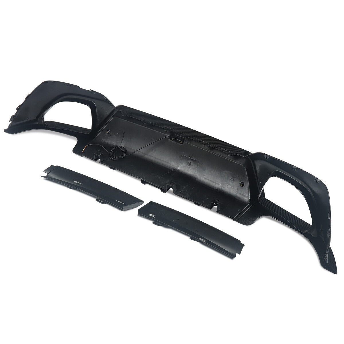 Carbon fiber rear bumper lip diffuser with lights suitable for 2019-2022 for BMW 3 Series G20 330i M340i Q