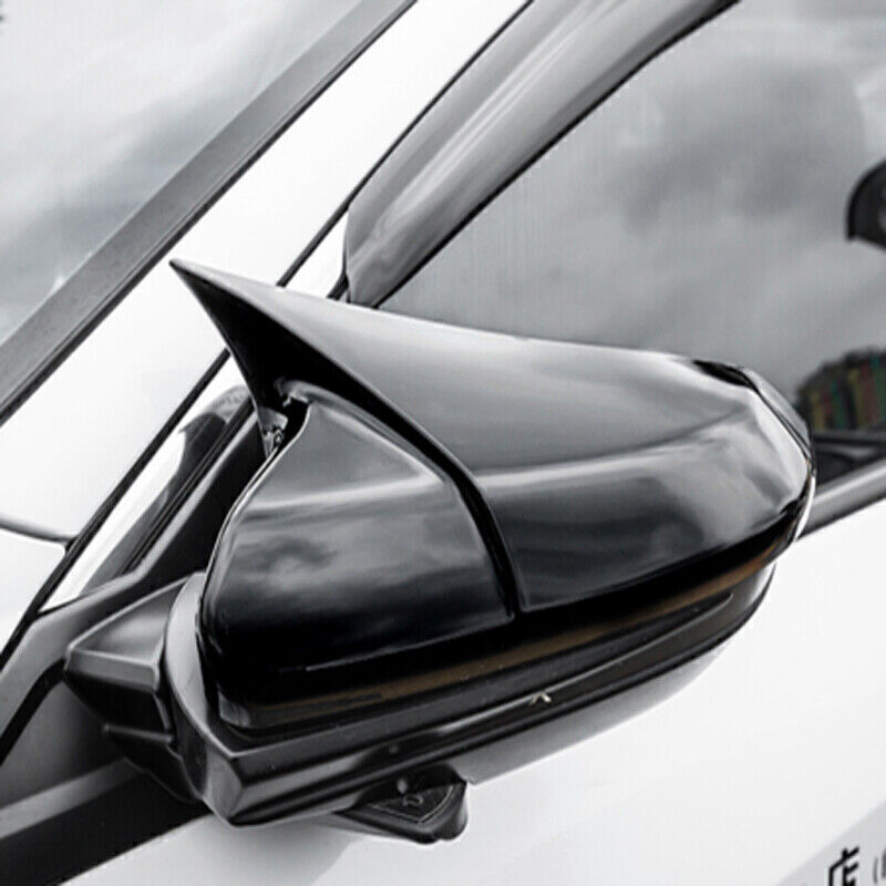 New Side Mirror Protector Rear View Cover for for Honda for Civic 2016 - 2021 Glossy Black - v