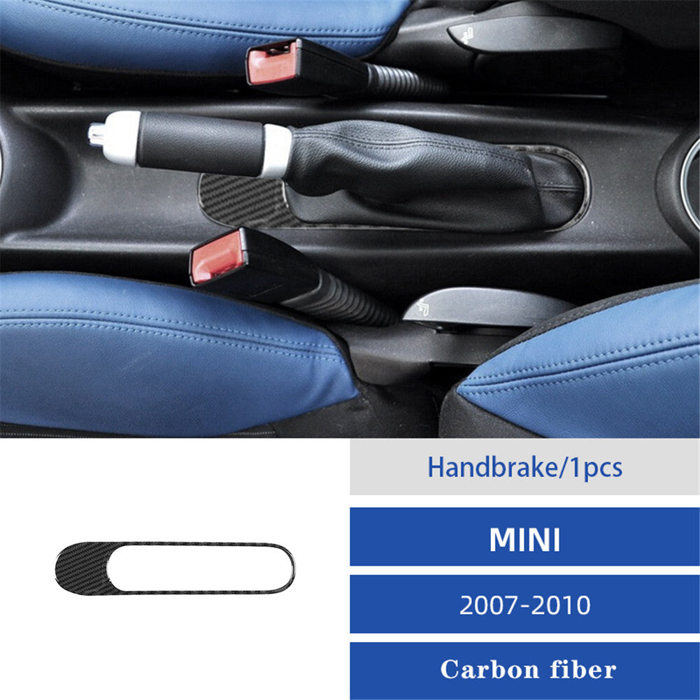 Interior Carbon Fiber Handbrake Panel Trim Cover for BMW for MINI Cooper R56 2007-11