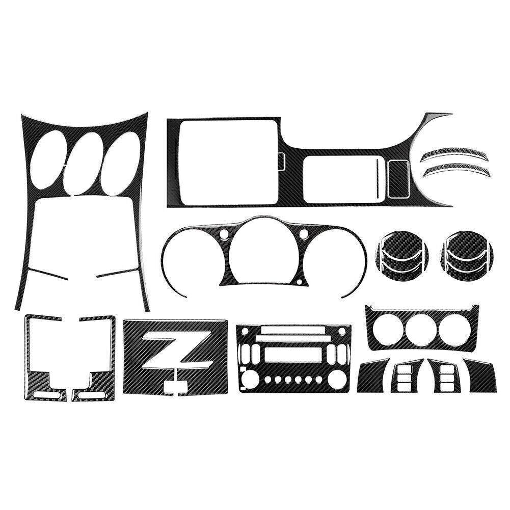 27-piece set of carbon fiber interior trim covers for Nissan 350z (2003-2009)