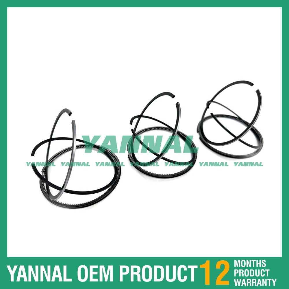 3 sets of piston rings + 0.5 mm for Kubota D950 engine parts (fits one engine)