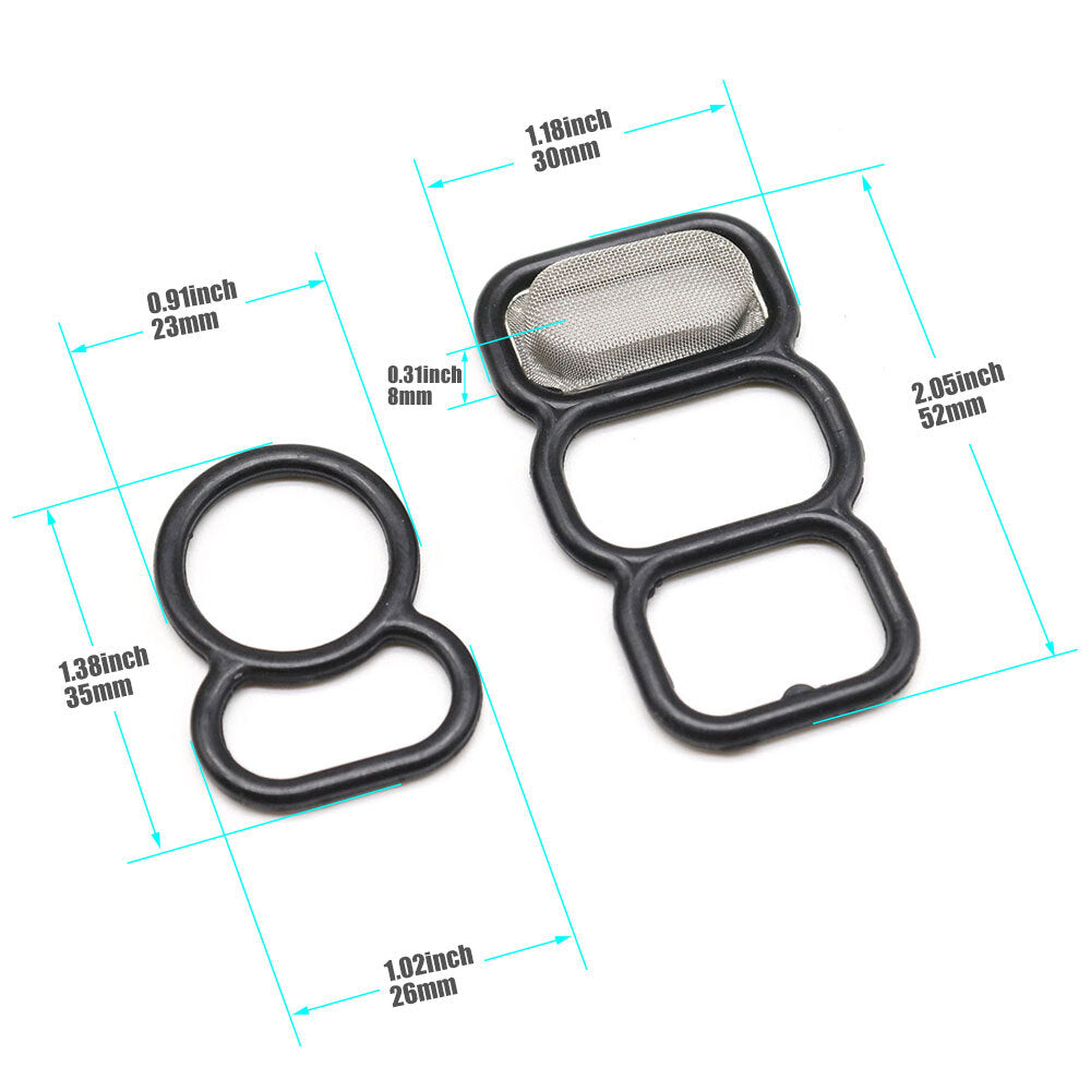 Upper + Lower VTEC Electromagnetic Gasket Kit, Spool Valve 15825-P0A-015, for Honda Accord. n