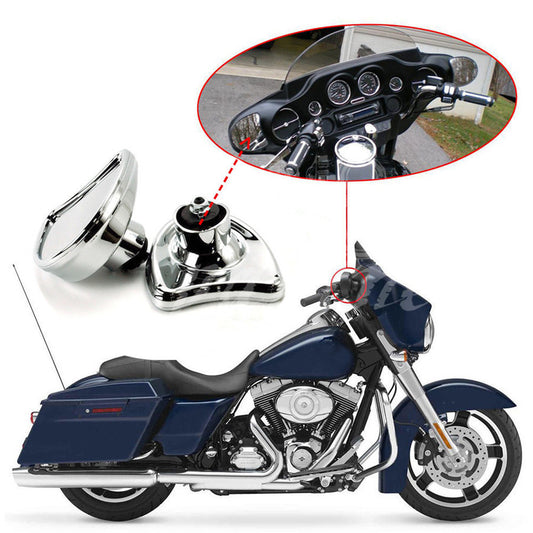 Chrome Fairing Mount Mirror for Harley FLHT Electra Street Glide Ultra 96-13 Q