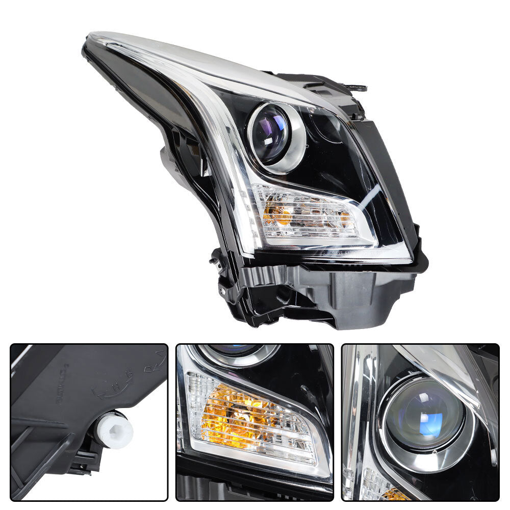 Passenger/Right-side Headlight Projector Suitable for 2013-2018 for Cadillac ATS Halogen Headlights n