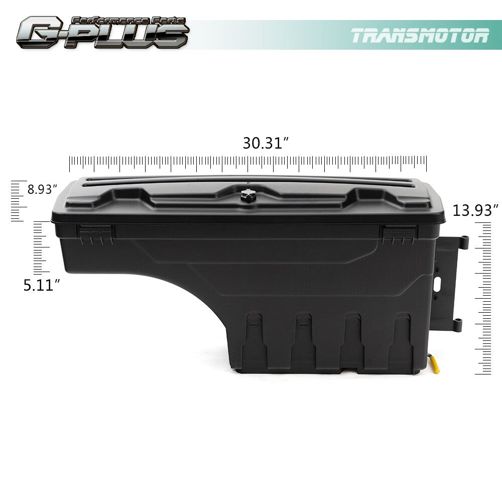 Truck Bed Left Side Storage Tool Box Fits 17-20 for F-350 Super Duty - v