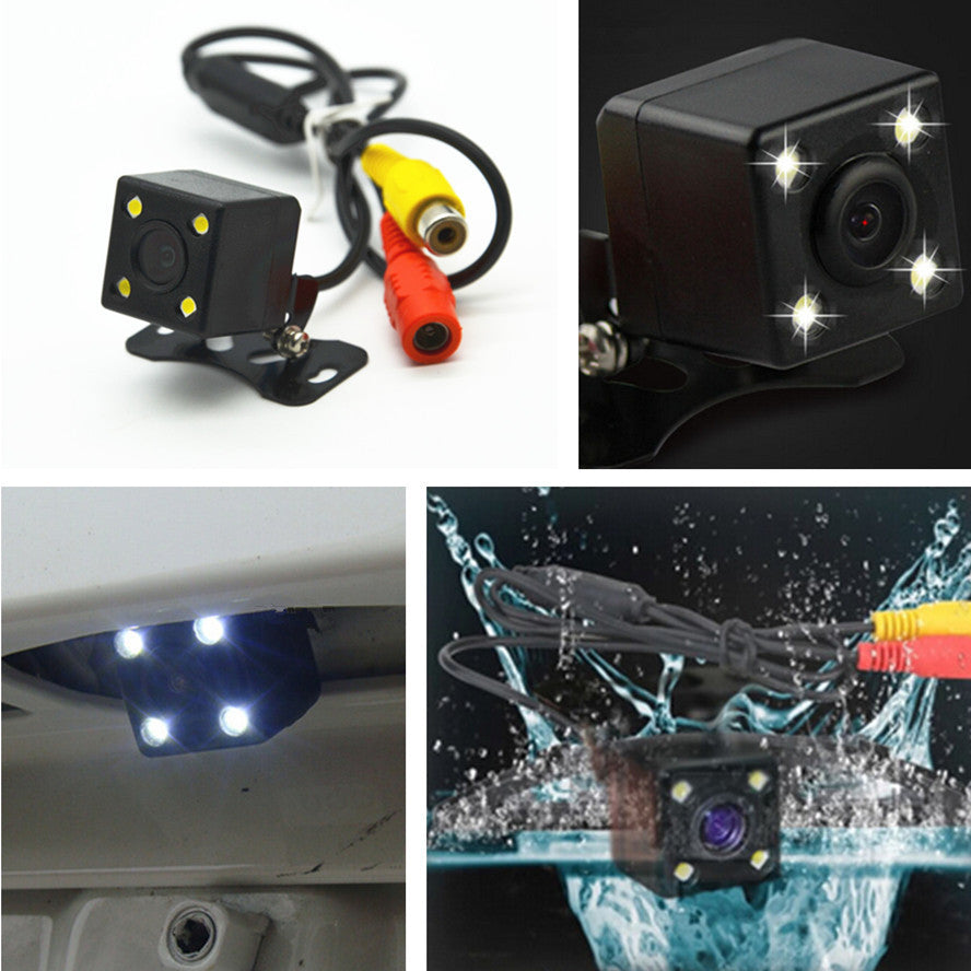 Car 4 LED Camera Rear View Reverse Backup Parking Astern Image Kit