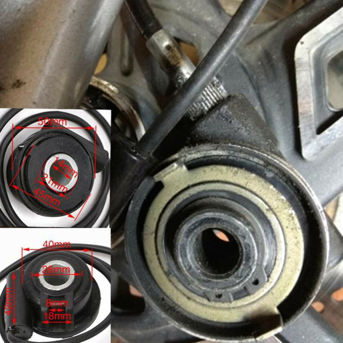 Motorcycle Digital Odometer Sensor Speedometer Cable Wire Box Accessories 12V Q