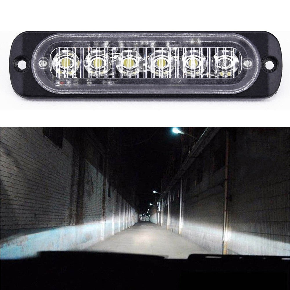Universal Car Truck 6 LED Daytime Running Light DRL Daylight Fog-Lamp Headlight v