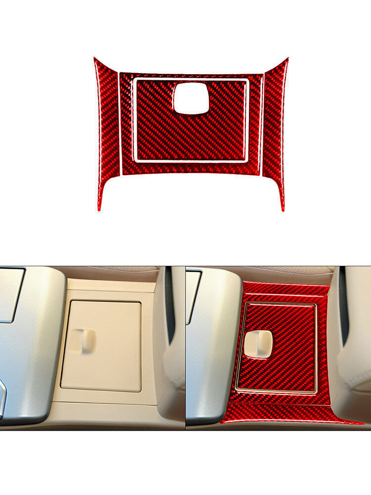 Red Carbon Fiber Climate Control Surround Cover Trim for Cadillac CTS 2003-2007 v