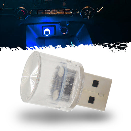 USB LED for Mini Car Light Neon Atmosphere Ambient Lamp Mood Light Accessories Blue