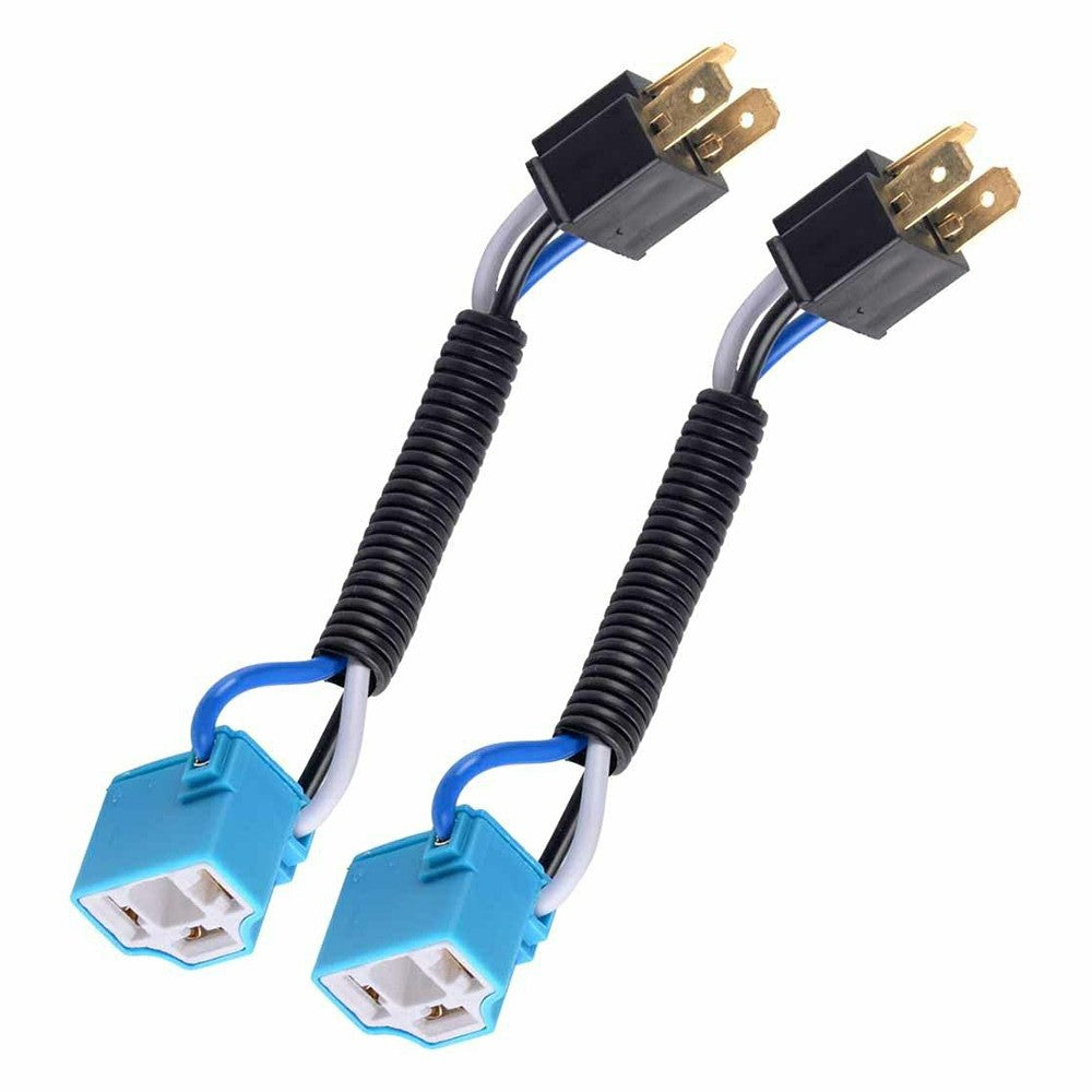 2x Front 9003 H4 Headlight Bulb Harness Connector Plug Extension Wire Pigtail Q