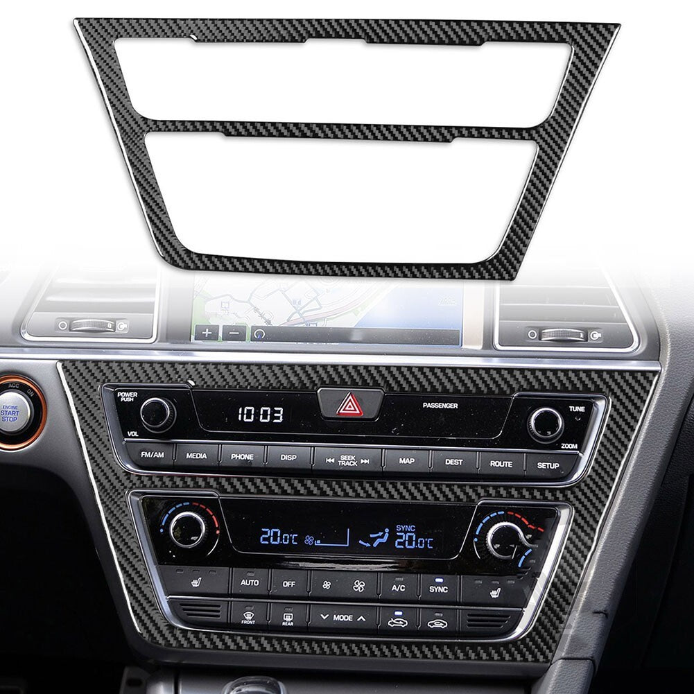 Carbon Fiber Car Panel Cover Trim for Hyundai For Sonata 9th New 2015-2017 v