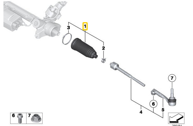1 set Steering Rack Boot kit for F20 F30 F32 X3 X4 125i 220i 320i v
