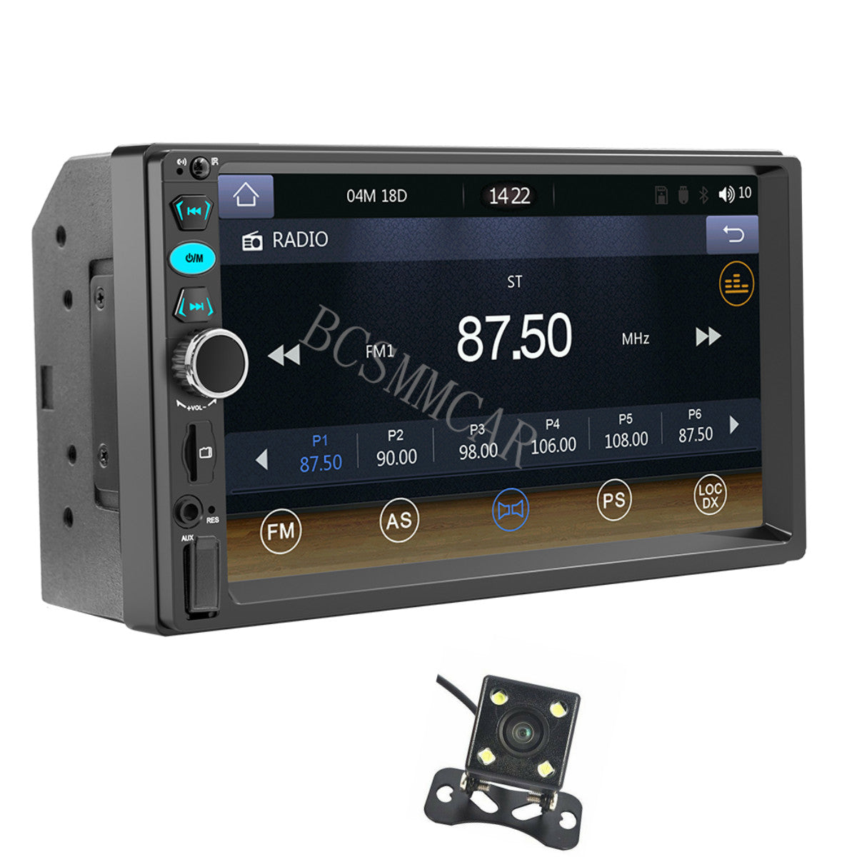 Car MP5 Player Stereo Radio Touch Screen For Carplay Android Auto W/Free Camera