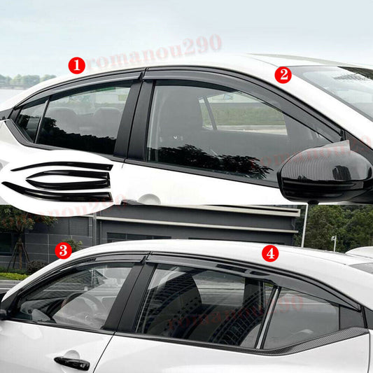 for Nissan Sentra 2020-23 BlackWindow Wind Visors Sun Rain Guard Vent Deflectors