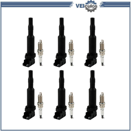 6Pcs Ignition Coil  Iridium Spark plugs for BMW 320i 325i 528i 535i X5 X3 UF592