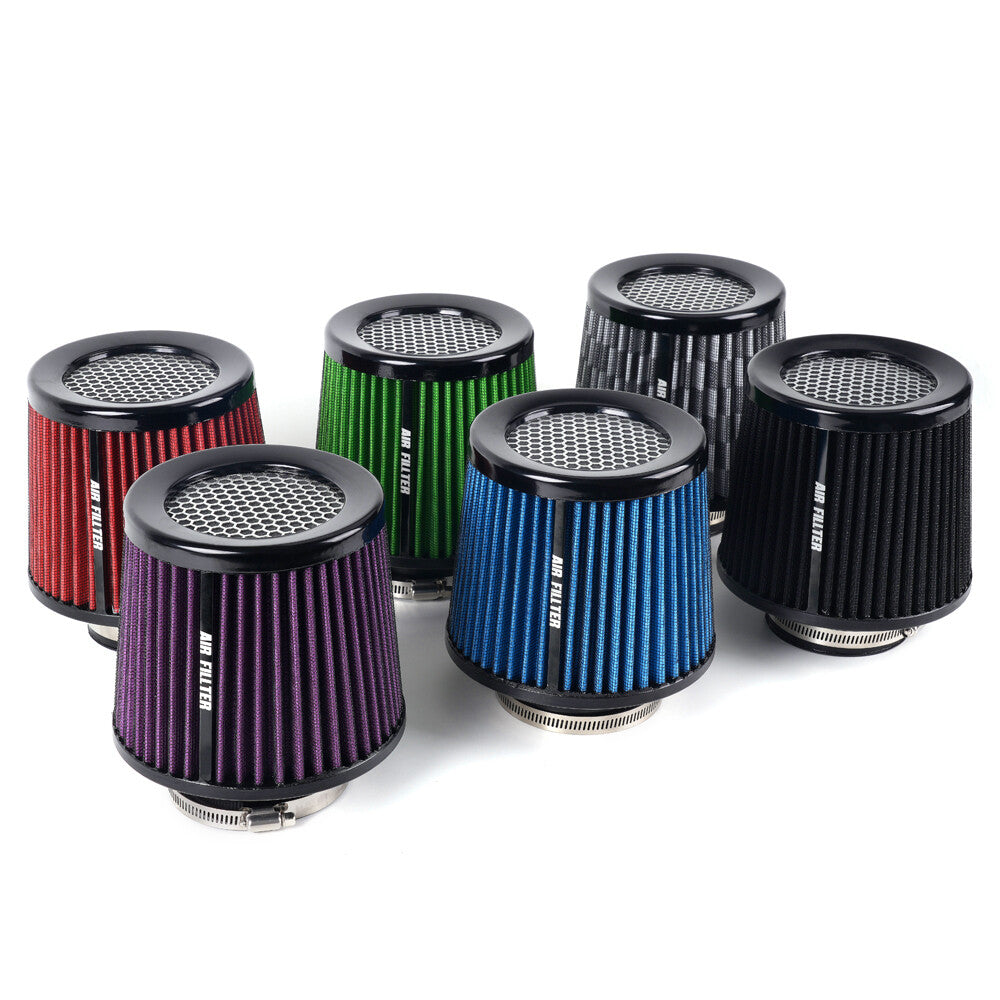 New 3 76mm High Flow Inlet Cold Air Intake Cone Replacement Dry Air Filter