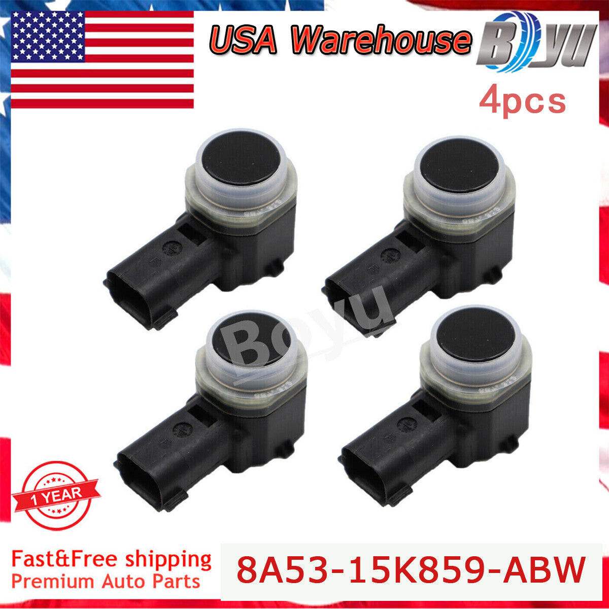 8A53-15K859-ABW 8A53-15K859-AB NEW Parking 4PCS PDC Sensors for FORD EXPLORER