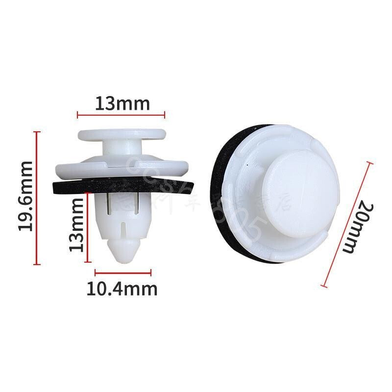 10Pcs Car Trunk Lid Tailgate Trim Clips Numberplate Light Retainer for Honda CRV