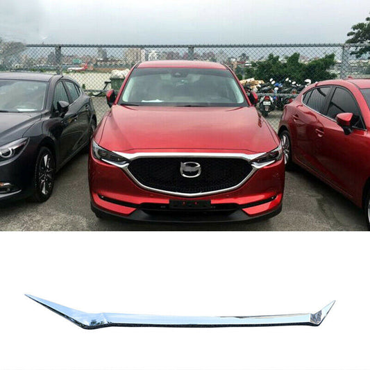 for Mazda CX-5 2017-2021 ABS Chrome Car Front Hood Bonnet Grille Lip Cover Trim