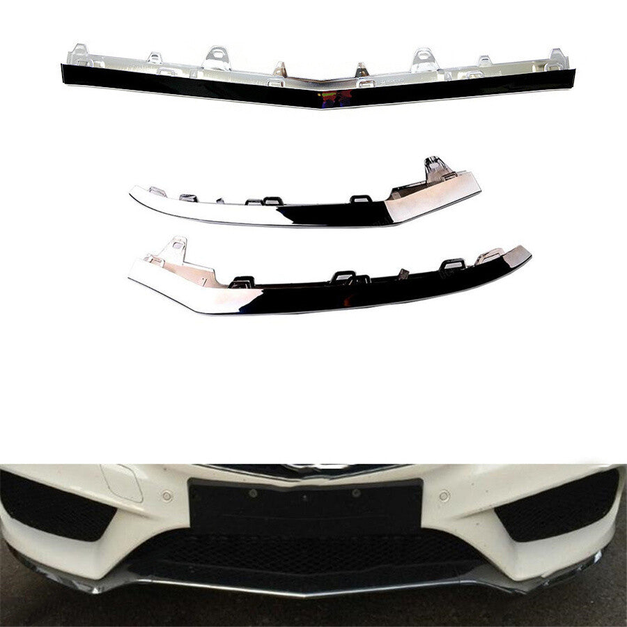 Front Bumper Lip Lower Chrome Molding Trim for Mercedes-Benz W212 E250 E350 E400