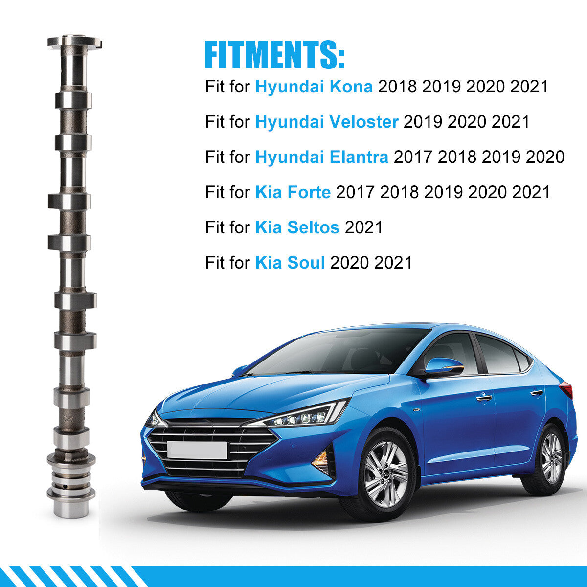 24200-2E074 NEW Exhaust Camshaft for Hyundai for Elantra 2017-2021 2.0L 24200-2E074