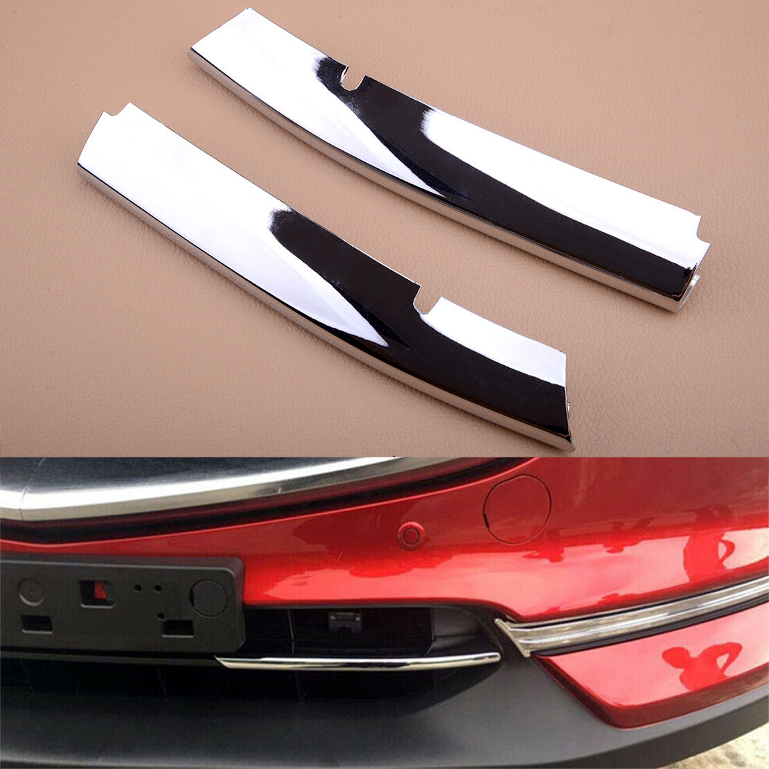 for CHRome Front Bumper Lower Grill Cover Trim Decor Fit for for Mazda CX-5 2017-20 ABS v