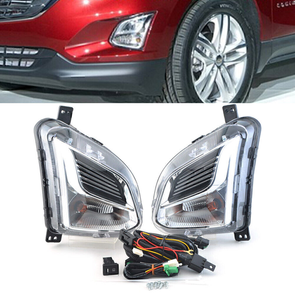 2X Fog Lamp Replacement Bumper Signal Light For 2018-2020 2019 for Chevy Equinox