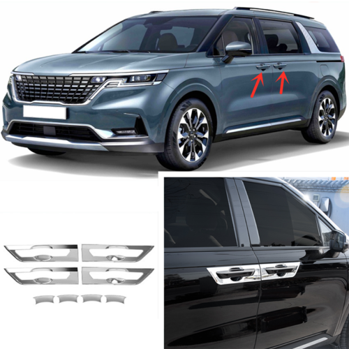 for Kia Carnival 2022-2024 Chrome Outside Door Handle Bowl Molding Cover Trims