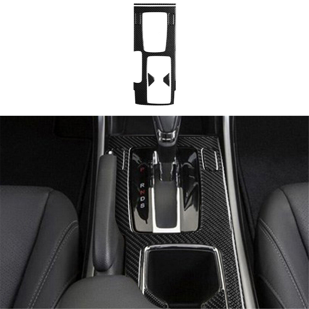 Black Carbon Fiber Storage Box Strip Cover Trim For Explorer 2013-2019 v
