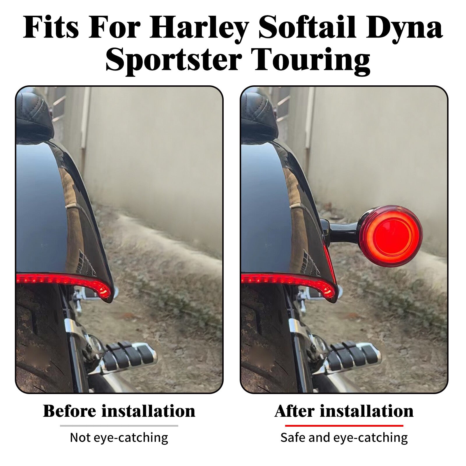 2x 1157 Red  Amber Turn Signal LED Light Fits for Harley Touring Softail Dyna