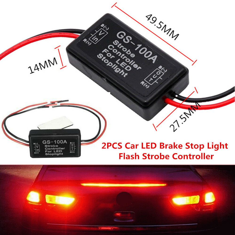 12V GS-100A LED Brake Stop Light and Flasher Controller Module for Cars, SUVs, and Trucks - n