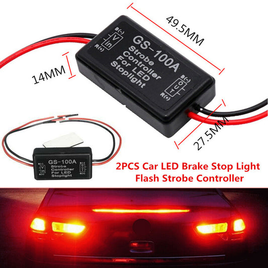 12V GS-100A LED Brake Stop Light and Flasher Controller Module for Cars, SUVs, and Trucks - n