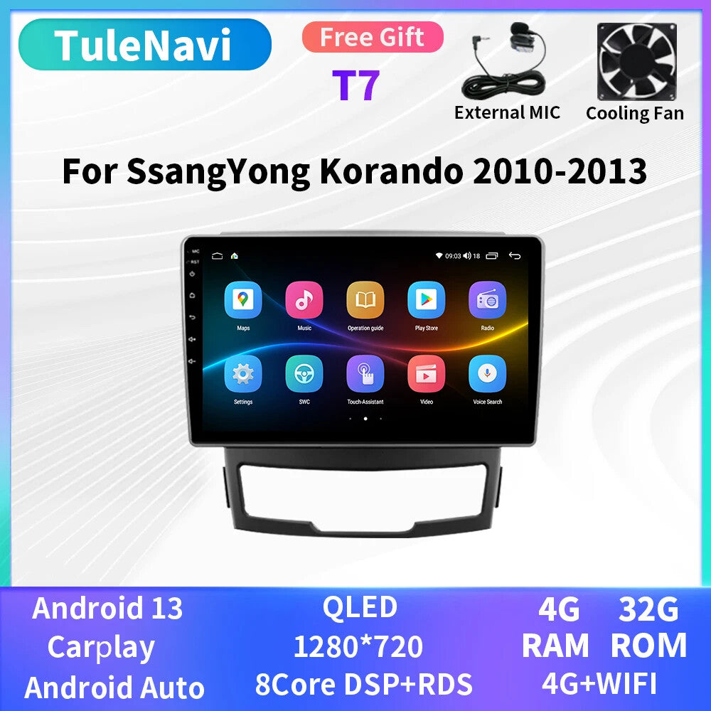 for SsangYong Korando 3 Actyon 2 2010-2013 Car Radio GPS Auto Multimedia Player