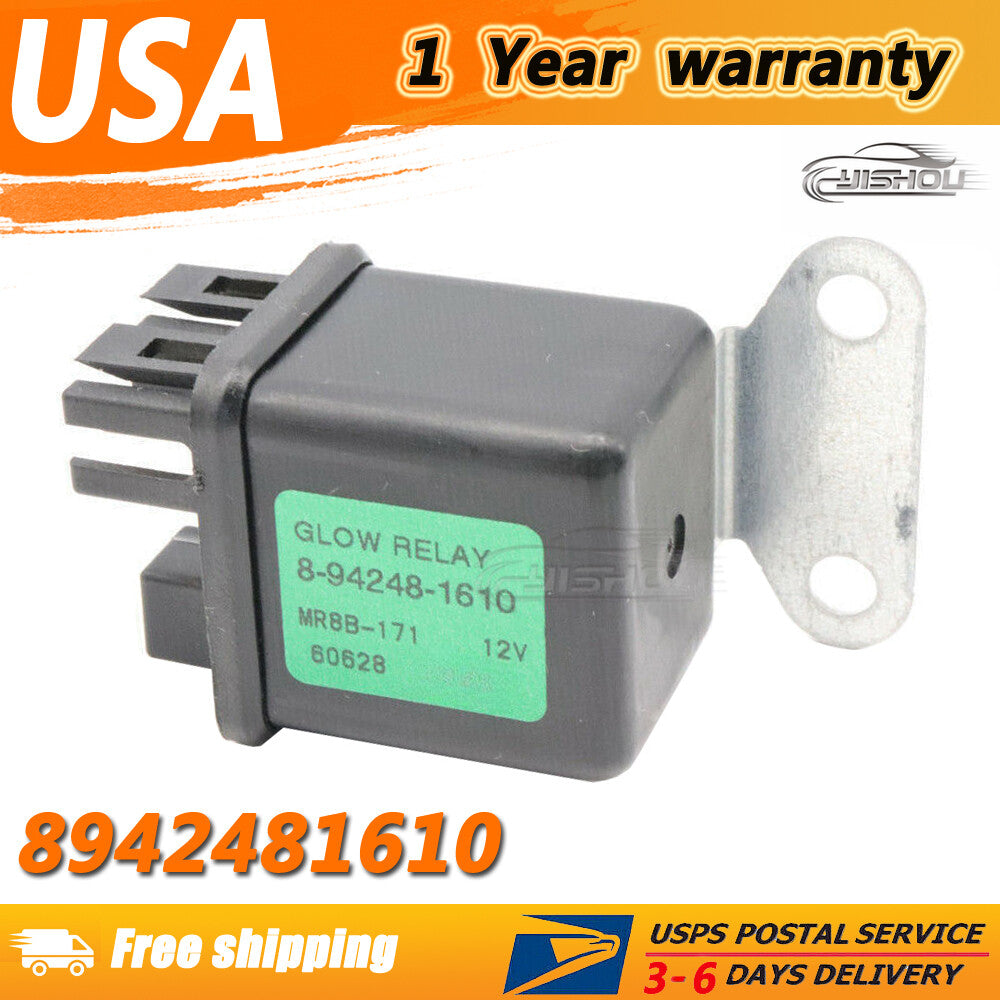 8942481610 Brand new relay with illuminated plug for Isuzu and Hitachi ZAXIS27U, ZAXIS50U, and ZAXIS40U models, 12V. Q